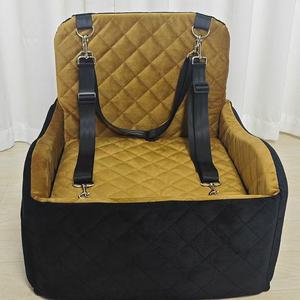 Siège de voiture pour petit chien <span class=keywords><strong>avec</strong></span> poche de rangement - Siège surélevé pour animaux de compagnie détachable et lavable <span class=keywords><strong>avec</strong></span> <span class=keywords><strong>harnais</strong></span> de sécurité pour les voyages - Product Image 5