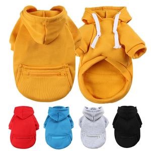 따뜻한 플리스 소재 강아지 후드티: 포켓과 동물 무늬 프린트가 있는 면 반려동물 의류 (최대 5XL 대형견용, 여름/봄 착용) - Product Image 1