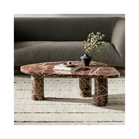 Meubles en pierre SH pas cher prix table basse gigogne marbre salon luxe naturel personnalisé rouge marbre centre table basse