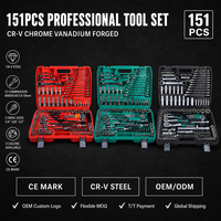 Ensemble de clés à cliquet pour réparation automobile DIY, 151 pièces, boîte de rangement, emballage en sac, outils à main combinés, OEM