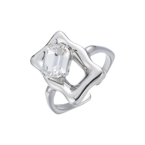 Hollow Geometric Open <b>Ring</b> Prong Setting <b>Adjustable</b> Index Finger <b>Ring</b> Gift - Product Image 5