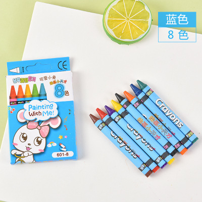 Blue box-8 color crayons