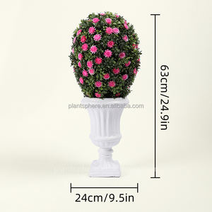 Bolas de Topiario de plantas artificiales con flores, bola UV-Anti <span class=keywords><strong>Aglaia</strong></span> Odorata para balcón al aire libre, patio trasero e interior, decoración de boda para el hogar - Product Image 2