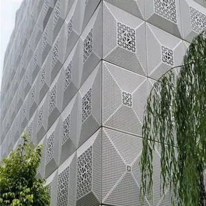 Shape 3d Pop Wall Panel Design Art Wall Decoration Wave Textured 3d Curved White Cnc Aluminum Veneer Curtain Wall Panels