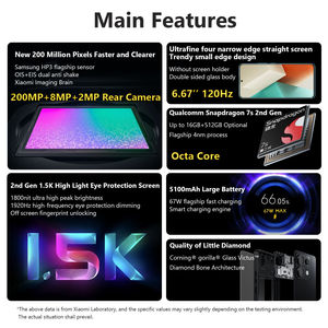Redmi Note <span class=keywords><strong>13</strong></span> Pro Móvil Desbloqueado Global ROM 256GB 512GB Smartphone AMOLED Octa Core 6,7 Pulgadas - Product Image 3
