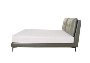Moderno lusso doppio <span class=keywords><strong>letto</strong></span> telaio in <span class=keywords><strong>legno</strong></span> massello con testiera imbottita comodo stile in vera pelle <span class=keywords><strong>letto</strong></span> - Product Image 3