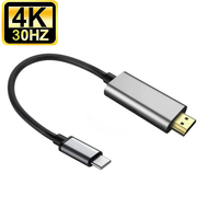 Adaptateur 4K TYPE-C vers HDMI, Type C mâle vers HDMI femelle, station d'accueil, câble convertisseur USB C vers HDMI HDTV pour Macbook Pro Samsung