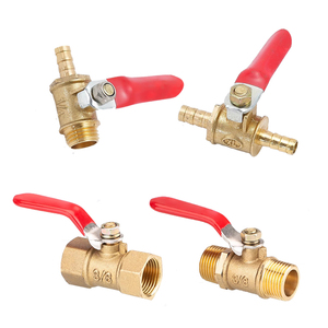宝塔气动铜球阀，带红色手柄小阀门开关G1/8 G1/4 G3/8 G1/2 G1/4 G3/8通水管应用 - Product Image 2