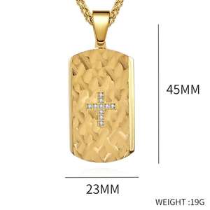 Hip Hop Cross Zircon Protestants Christian Waterproof Tarnish Free Stainless Steel Jewelry Pendants <b>Necklaces</b> for Male Man <b>Men</b> - Product Image 3