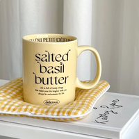 Lettres créatives Tasses en céramique pour petit déjeuner Lait Yaourt Céréales Café-Esthétique Maison Cuisine Ins Tasses décoratives