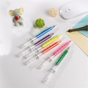 South Korea's Creative Injection <b>Syringe</b> Non-Toxic Rainbow Colored Marker <b>Pen</b> Highlighter - Product Image 1