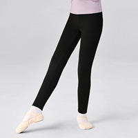 Leggings de danse en nylon noir pour filles, pantalons de gymnastique fins