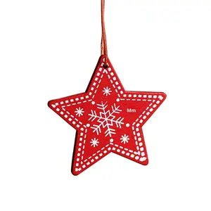 شجرة عيد الميلاد الخشبية الملونة من فينلان-ديكورات مشهد كرتوني عبر الحدود سانتا كلوز - Product Image 5