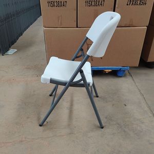 Kursi Lipat Plastik Ringan Putih Grosir, Portabel untuk Luar Ruangan, Taman, Pesta, dan Sewa Acara - Product Image 6