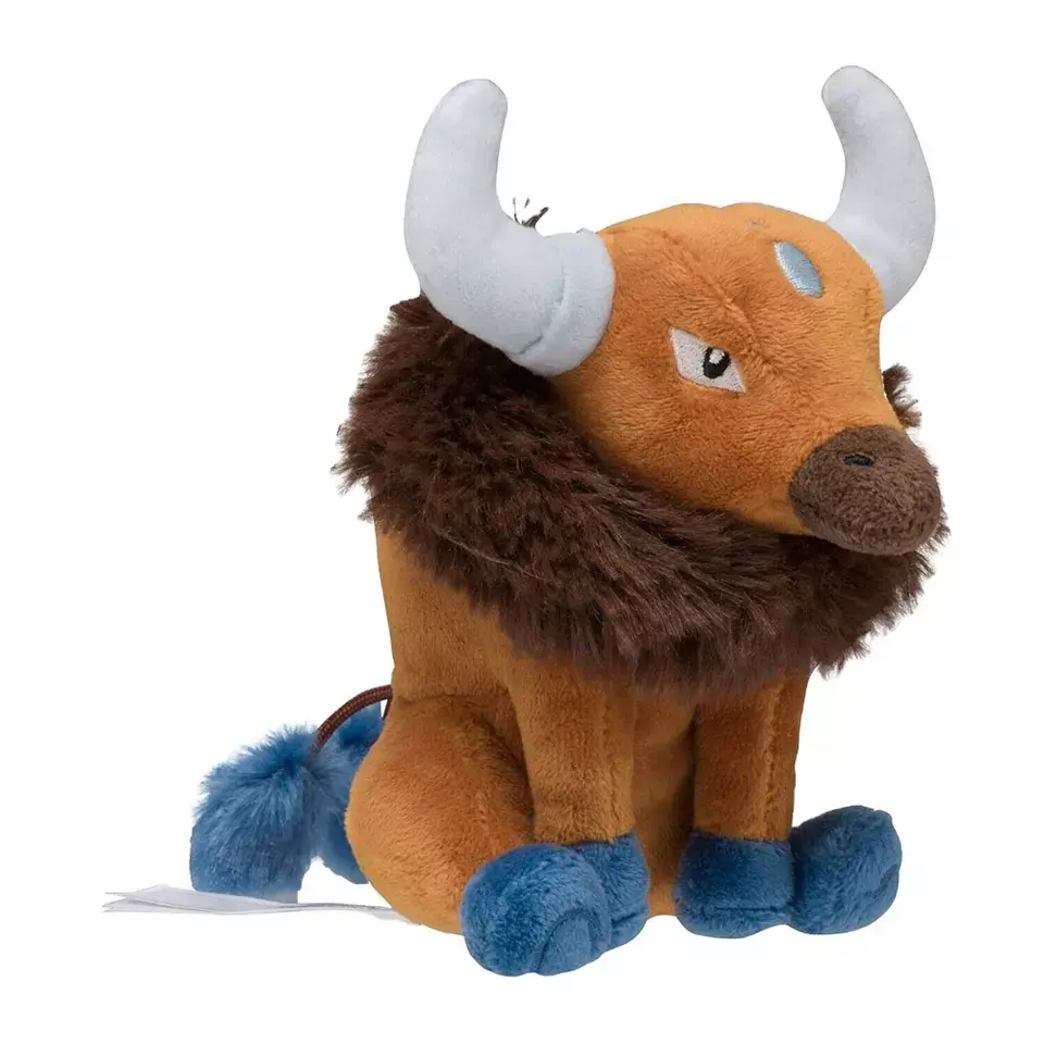 Пользовательский мультяшный мягкий коричневый бык плюшевая игрушка кукла утяжеленная плюшевая игрушка