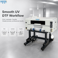 Printer UV DTF Semi-Otomatis Baru 30cm dengan 3 Head XP600 untuk Pencetakan Stiker pada Kaca, Logam, dan Akrilik