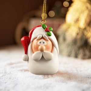 Resin Mini Santa Snowman Christmas Tree Ornament <b>Animal</b> Gingerbread <b>Decorations</b> Bagged Christmas Gifts - Product Image 4