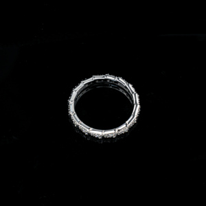 แหวนเพชรทรงกลมเงิน S925 รุ่น C - Product Image 5