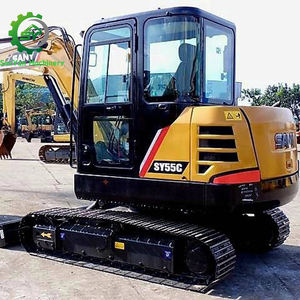 Mini excavadora de 7 toneladas, 5,5 toneladas y 6 toneladas, excavadora de construcción e ingeniería y construcción usada de China SY55C usada - Product Image 2
