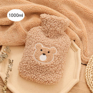 1000ml ours épaissi en peluche haute densité bouteilles chaudes chauffe-mains couverture enveloppement eau chaude cruche sac <span class=keywords><strong>lit</strong></span> période crampe - Product Image 4