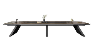 Mesa de conferencia contemporánea china personalizable, muebles de reunión lujosos para uso doméstico, panel MFC opcional y trabajo de oficina - Product Image 4