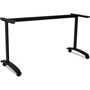 Mesa de Entrenamiento Serie Alera Valencia con Base en Forma de T, 54'' de Ancho x 19.75'' de Profundidad x 28.5'' de Altura, Acero Moderno Negro Ajustable para Hoteles y Salas de Conferencias - Product Image 1
