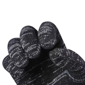 면사 검은 원사 먼지 방지 두꺼운 노동 보호 장갑 통기성 미끄럼 방지 내마모성 건설 장갑 - Product Image 5