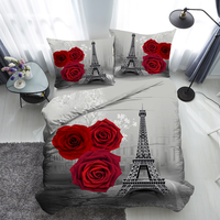 Ensemble de literie 4 pièces pour lit queen size, ensemble de couette pour 4 saisons