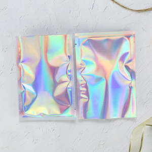 Индивидуальная печатная упаковка Косметическая голографическая сумка на молнии - Product Image 2