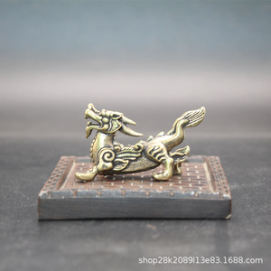 Brass Pixiu <b>Car</b> Keychain <b>Ornament</b> Decorative Lucky Charm Key Pendant Home Gift Personal Gift - Product Image 4