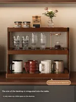 Support à tasses de bureau en acrylique, style antique, à 3 niveaux, étagère de rangement multi-niveaux, support à tasses pour table à manger, présentoir d'angle pour café, Dingshuai