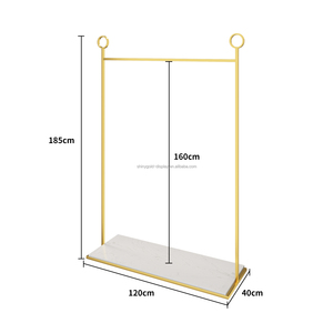 Vente en gros d'étagères modernes en acier inoxydable pour magasin de vêtements <span class=keywords><strong>Boutique</strong></span> présentoirs à vêtements de style européen pour magasin de détail - Product Image 4