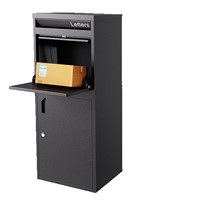 Boîte aux lettres extérieure sécurisée en acier moderne et personnalisable pour colis et courrier