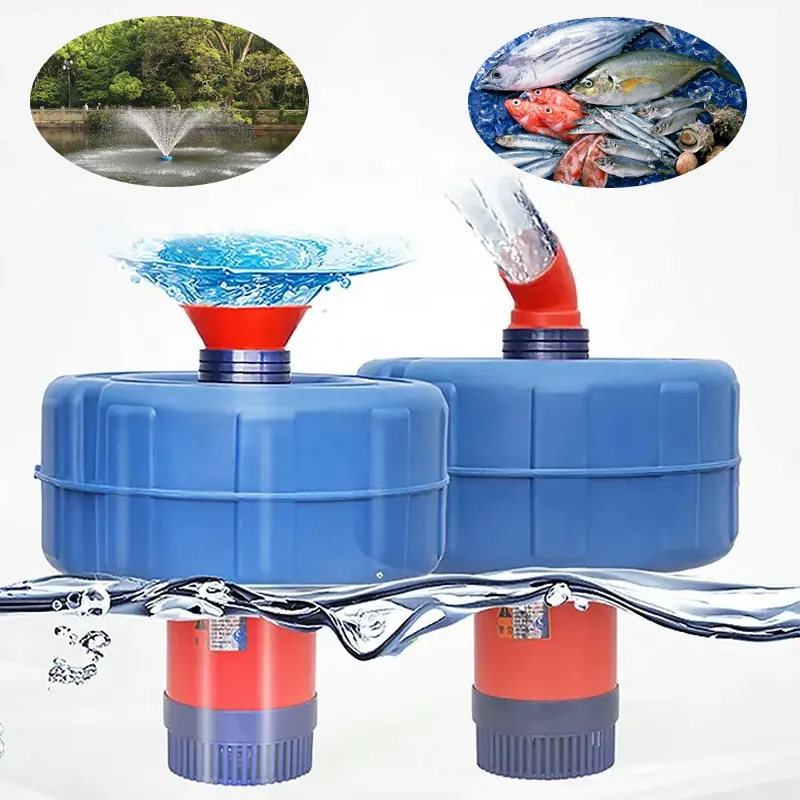 Hot sale pond aerator small motor gearbox with blower fans solar power fish pond aerators for 2 acres for farm
