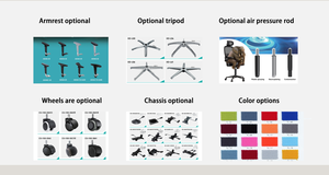 เก้าอี้สำนักงานคอมพิวเตอร์สำหรับผู้บริหารปรับได้พร้อมที่วางแขนเก้าอี้ผ่อนคลาย - Product Image 5