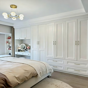 Armario de Madera Maciza Estilo Shaker Blanco Clásico Personalizado BALOM para Dormitorio con Tablero Ecológico, Muebles de Dormitorio - Product Image 4