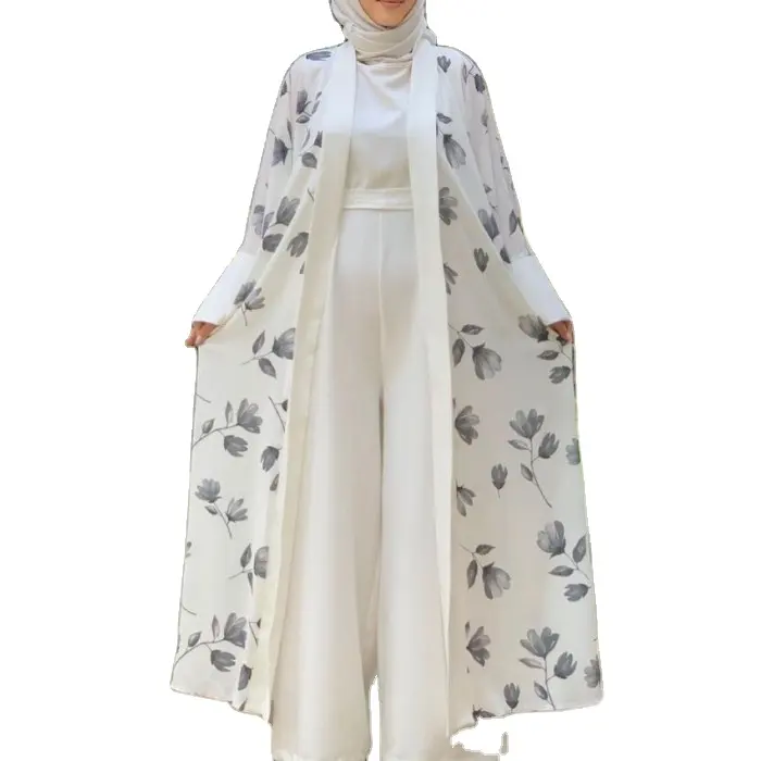 L-25 nuovo Top più venduto 2 pezzi fornitore di abiti islamici manica lunga donna Abaya musulmano abito da donna con tute