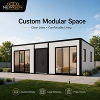 NOUVEAU MODÈLE DE DÉVELOPPEMENT Maison Modulaire Personnalisée en Panneaux Sandwich Design Minimaliste Grandes Fenêtres Bureau à Domicile Structure Préfabriquée