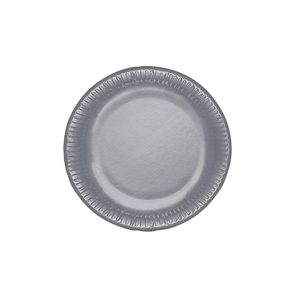 Assiettes en papier diamètre 19 cm, argentées, 10 pièces/paquet - Product Image 1