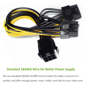 Pci-E Pcie 6P Female Naar <span class=keywords><strong>2</strong></span> Port Dual 8pin 6 + <span class=keywords><strong>2</strong></span> P Mannelijke Gpu Grafische Videokaart Power verlengkabel Cord - Product Image 2