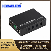 Convertisseur de média SFP Gigabit RJ45 vers SFP 10/100/1000 Mbps Adaptatif Automatique Non Géré Transceiver Ethernet Fibre Optique Fourniture d'Usine OEM