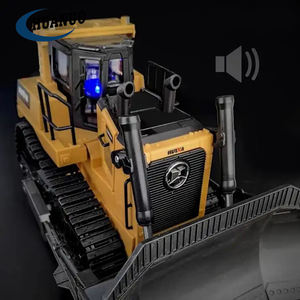 Diecast logam tugas berat <span class=keywords><strong>Dozer</strong></span> Model 1/16 2.4GHz 11CH paduan <span class=keywords><strong>Rc</strong></span> bulldoser truk dengan Lampu & suara - Product Image 3