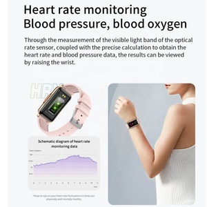 Montre Connectée Gh80 Fréquence Cardiaque Pression Artérielle Sportive Akilli Saat Horloge Fitness Traceur d'Activité Full Touch Bracelet Intelligent - Product Image 5