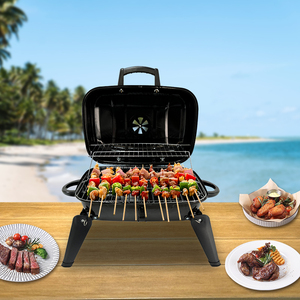 <span class=keywords><strong>Barbecue</strong></span> au <span class=keywords><strong>charbon</strong></span> <span class=keywords><strong>de</strong></span> <span class=keywords><strong>bois</strong></span> portable <span class=keywords><strong>de</strong></span> style <span class=keywords><strong>valise</strong></span> avec couvercle pour le camping, les aventures et la pêche - Product Image 2