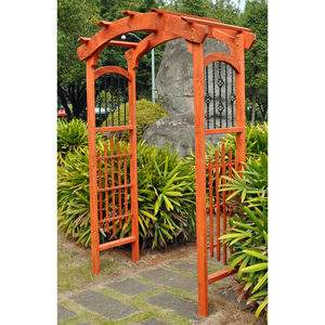 Arche en bois naturel traité sous pression pour décorations de mariage Treillis de jardin extérieur Pergola en bois Gazebo Pavilion Arbours Arbor - Product Image 2