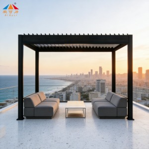 Pérgola de Diseño Integrado, Eléctrica, Inteligente, de Aleación de Aluminio, Retráctil, Impermeable, para Patio Trasero, <span class=keywords><strong>Centro</strong></span> de Actividades Comunitarias - Product Image 2