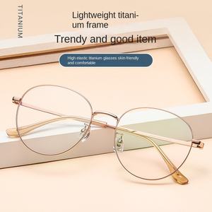 98386 lunettes en titane ultra-légères unisexe grand cadre 54 or Curry lait <span class=keywords><strong>thé</strong></span> couleurs solide mode diamant pliable tenue quotidienne - Product Image 6