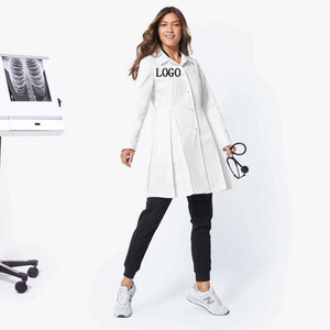 Vente en gros Uniforme d'hôpital blanc Conception personnalisée Médecin Infirmière Blouse blanche Blouse de laboratoire - Product Image 3