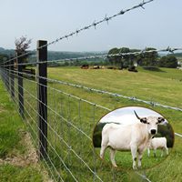 Clôture pour bétail en acier allié robuste de 6 pieds x 100 pieds, galvanisée à haute teneur en zinc, clôture en fil métallique pour ferme, clôture pour porcs, chèvres, cerfs
