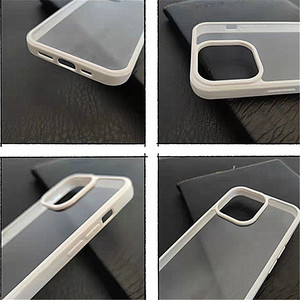 Rainure 1mm Profondeur 0.8mm Clair Souple TPU <span class=keywords><strong>Cadre</strong></span> Dur Acrylique Dos Vierge DIY Peinture Couverture de Téléphone Portable pour iPhone 16 15 14 13 12 - Product Image 4